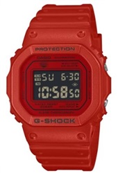 Casio G-Shock DW-5600RRB-4DR, красные часы