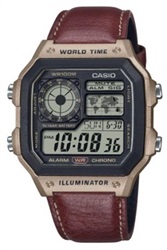 Casio AE-1200WHL-5AVDF, коричневые наручные часы