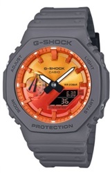 Casio G-Shock GA-2100FLS-8A4DR, чёрные наручные часы