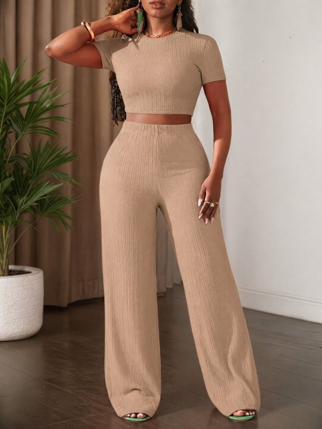 Girince 193122 Women's Crop Top and Trousers Set