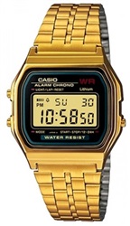 Casio A159WGEA-1DF — золотые мужские цифровые часы