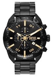 Diesel Spiked DZ4644, чёрные мужские часы