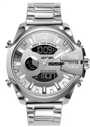 Diesel Mega Chief 51 мм DZ4648, серебристые мужские часы