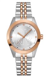 DKNY Parsons Logo DK1L060M0075 — мужские часы, серебристый/розовый