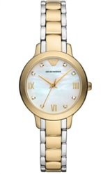 Emporio Armani AR11513 Men's Watch, Silver/Gold, 32 mm