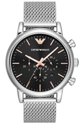 Emporio Armani AR11429 Men's Watch, Silver, 46 mm