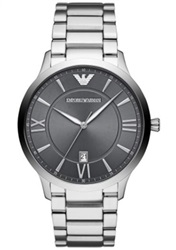 Emporio Armani AR11350 Men's Watch, Silver, 43 mm