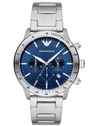 Emporio Armani AR11306 Men's Watch, Silver, 43 mm