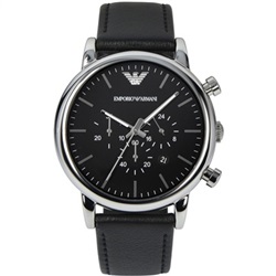 Emporio Armani AR1828, чёрные мужские часы 46 мм