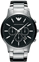 Мужские часы Emporio Armani AR2460, серебристые, 46 мм