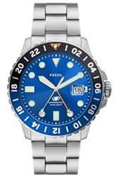 Fossil Blue GMT FFS5991 Silver Men's Watch