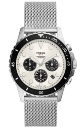 Fossil FFS5915 Мужские часы, серебристые, 42 мм