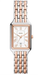 Fossil FES5222 — мужские часы, серебристые/розовые