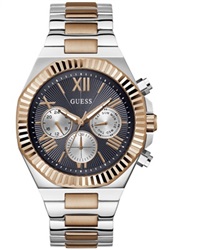 Guess GUGW0703G4 Men's Watch, Silver/Rose, 44 mm