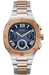 Guess Headline GUGW0572G4 Men's Watch, Silver/Rose