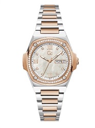 GC GCY98005L1MF Men's Watch, Silver/Rose