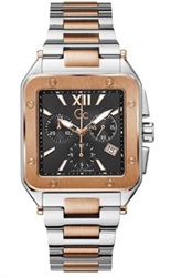 GC GCZ08001G2MF Men's Watch, Silver/Rose