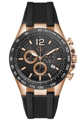 GC GCZ07002G2MF Men's Watch, Black/Rose Gold