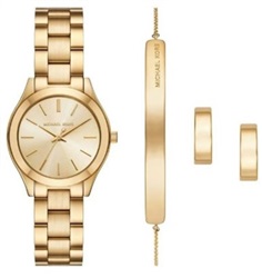 Michael Kors MK7561SET Gold Watch, Bracelet and Earrings Set
