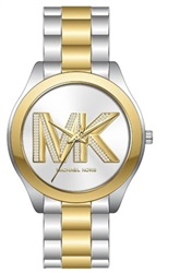 Мужские часы Michael Kors Slim Runway MK4735, серебристо-золотистые