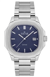 Nacar NC08-291044-ALM, серебристые мужские наручные часы