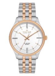 Nacar NC35-292025-ESM Men's Watch, Silver/Rose