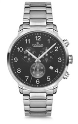 Nacar NC34-290243-ABGM Kol Saati Gümüş 44 mm.
