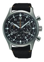 Seiko SSB449P, чёрные наручные часы