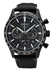 Seiko SSB417P — чёрные мужские наручные часы