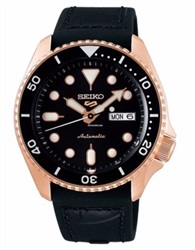 Seiko SRPD76K, чёрные мужские часы 42,5 мм