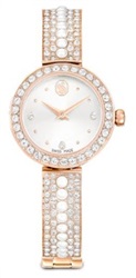 Swarovski Matrix pearl bangle Halka bileklik saat SW5705406 Rose Gold Beyaz