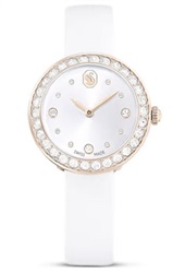 Swarovski Matrix Tennis watch, Swiss Made SW5710103 Kol Saati Beyaz Rose Gold