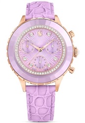 Swarovski Octea Chrono watch, Swiss Made SW5690804 Kol Saati Mor