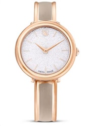 Swarovski Crystalline Bangle watch, Swiss Made SW5709814 Kol Saati Rose Gold
