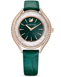 Swarovski Crystalline Aura watch, Swiss Made SW5644078 Kol Saati Rose Gold Yeşil