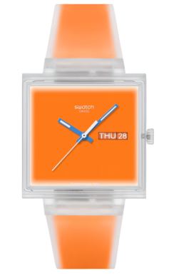 Swatch What If...see Thru Orange? SO38K704 Оранжевые часы