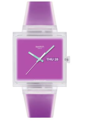 Swatch What If...see Thru Magenta? SO38K705 Kol Saati Pembe