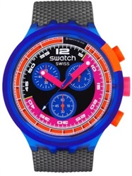 Swatch Neon Party TO The Max SB06N102, чёрные наручные часы