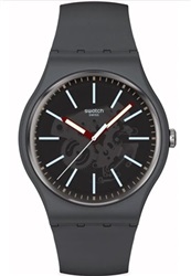 Мужские часы Swatch SO29A101, тёмно-серые