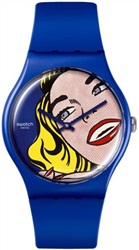 Swatch Girl BY Roy Lichtenstein, The Watch SUOZ352, синие наручные часы