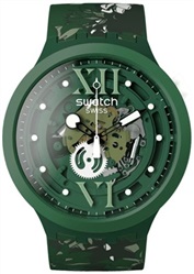 Swatch Camoflower Green SB05G104 — зелёные мужские часы