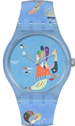 Swatch Blue Sky, BY Vassily Kandinsky SUOZ342 Blue Watch