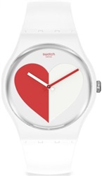 Swatch Half SO29Z113, белые наручные часы