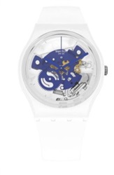 Swatch Time TO Blue Small SO31W103 White Watch