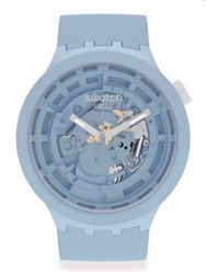 Swatch C-Blue SB03N100, синие мужские часы