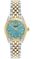 Versace V-Code Lady 36 mm VRSCVE8I00524 Women's Watch, Silver/Gold