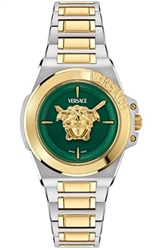 Versace Hera VRSCVE8D00524 Men's Watch, Silver/Gold