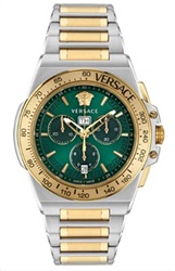 Versace Greca Extreme 45 mm VRSCVE7H00523 Men's Watch, Silver/Gold