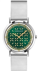 Versace Swiss Made VRSCVE3M01123 Watch, Silver, 36 mm