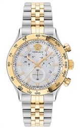Versace VRSCVE2U00422 Мужские часы, серебристо-золотые, 44 мм